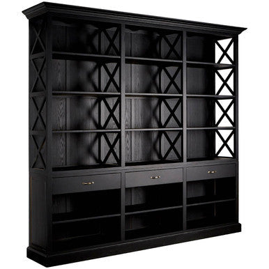 Lyon Black Birchwood Large Cabinet