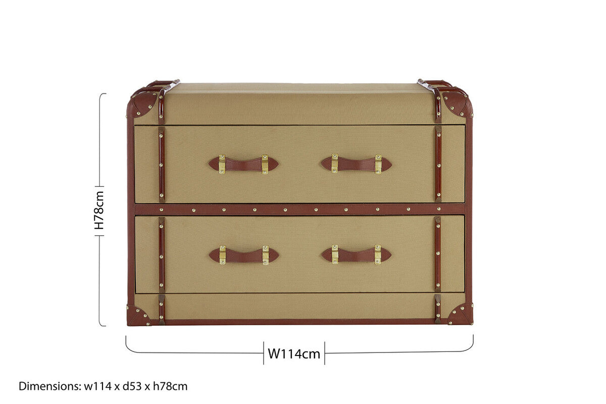 2 Drawer Canvas Cabinet | Columbus