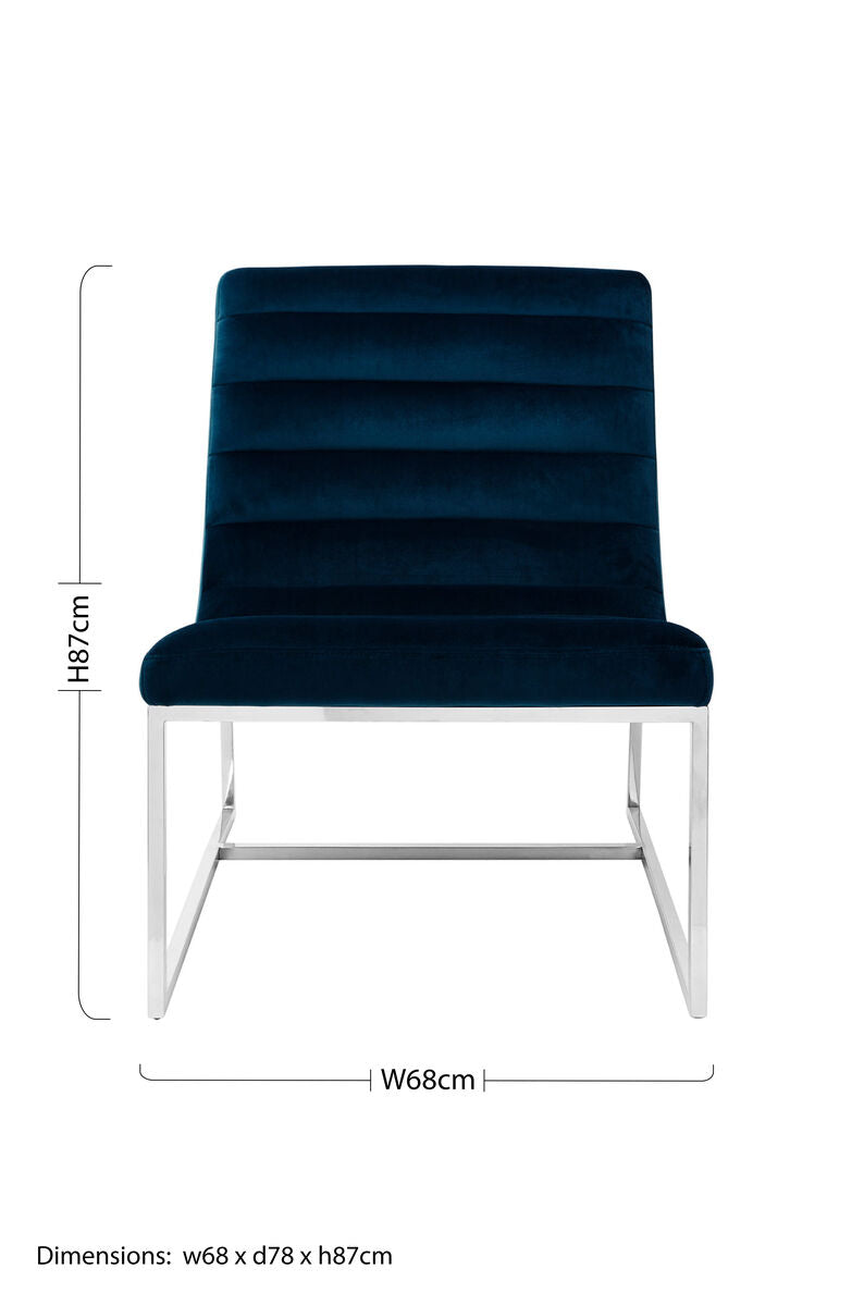 Vogue Midnight Velvet Lounge Chair