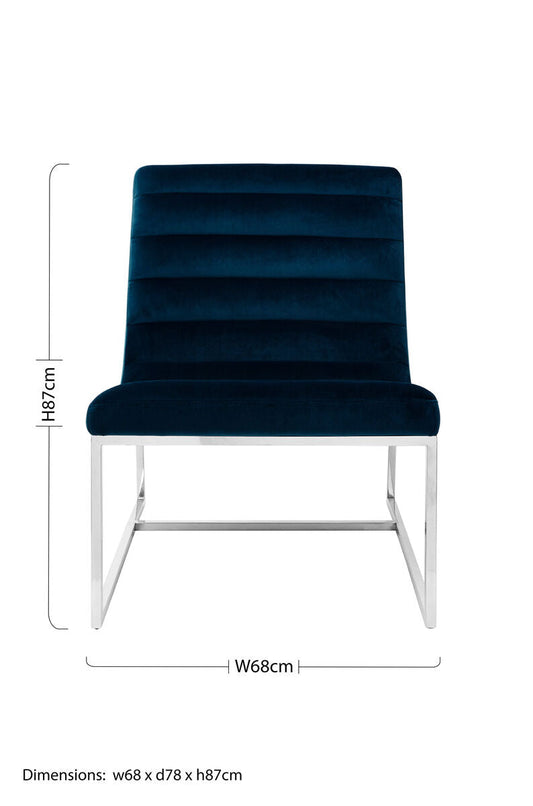 Vogue Midnight Velvet Lounge Chair