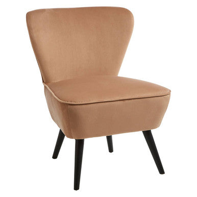 Darcy Natural Fabric Chair with Wooden Legs