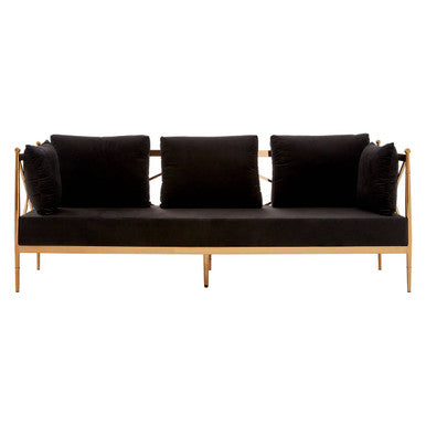 3 Seater Rose Gold Lattice Arms Sofa | Novo