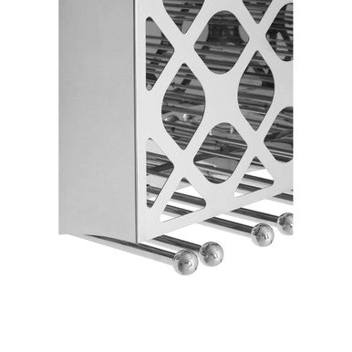 12 Bottle Silver Finish Wine Rack | Novo
