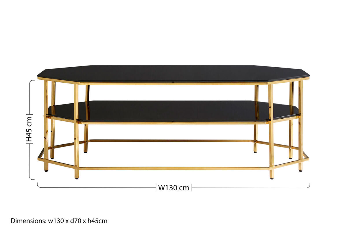 Arezzo Black Tempered Glass Coffee Table