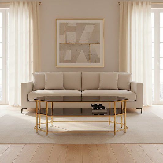 Arezzo Black Tempered Glass Coffee Table