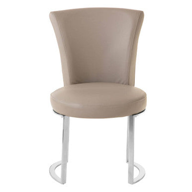Grey Faux Leather Dining Chair | Eliza