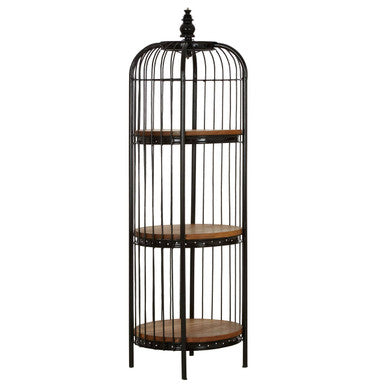 Medium 3 Tier Black Birdcage Shelf Unit | Mantis