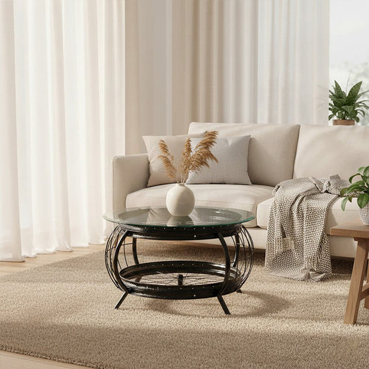 Mantis Black Finish Coffee Table