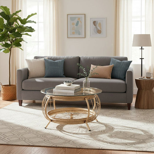 Mantis Champagne Gold Finish Coffee Table