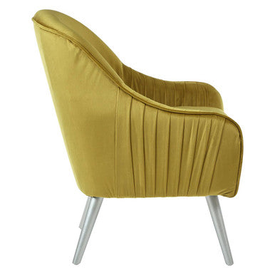 Louxor Mustard Velvet Armchair