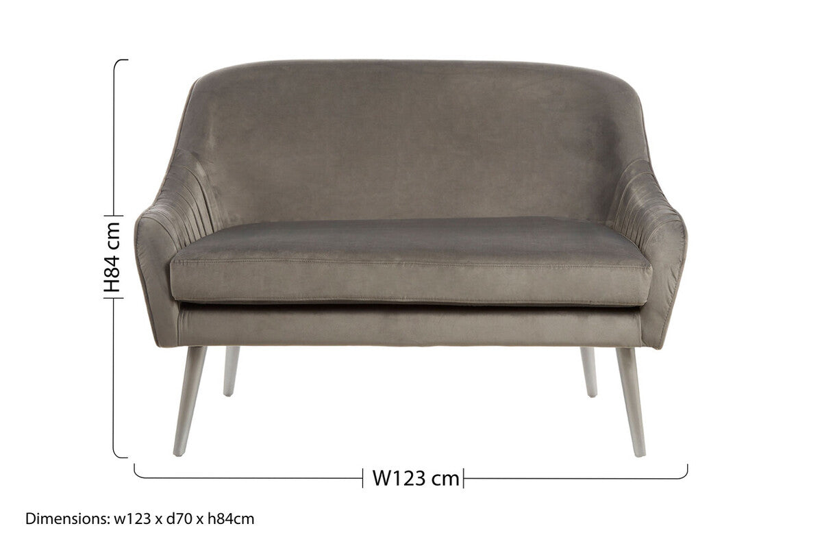 Grey Velvet Sofa | Louxor