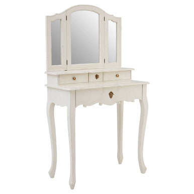 White Dressing Table with Adjustable Mirror | Loire