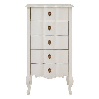 5 Drawer White Chest | Loire