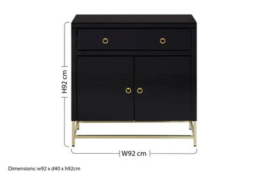 Kensington Townhouse Black Cabinet