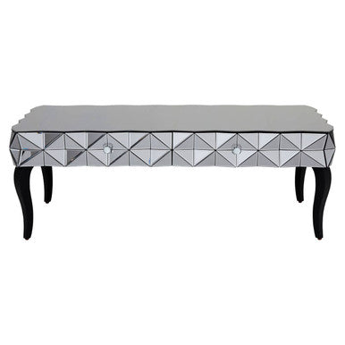 Silve Rectangular Coffee Table with Smoked Glass Detail | Soho