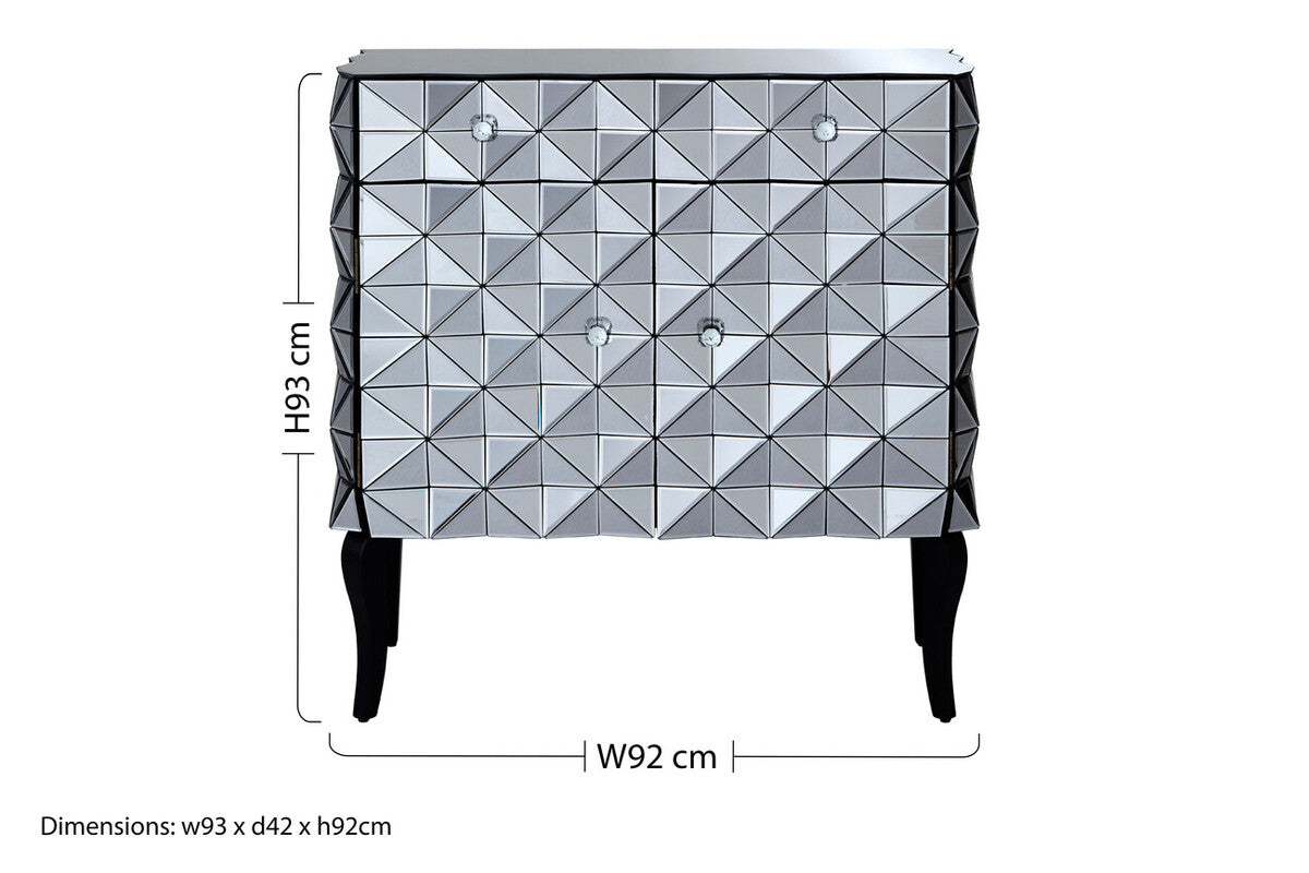 Soho Silver Finish Cabinet