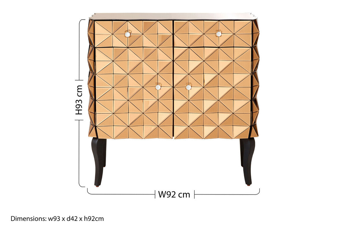 2 Door Copper Finish Sideboard | Soho