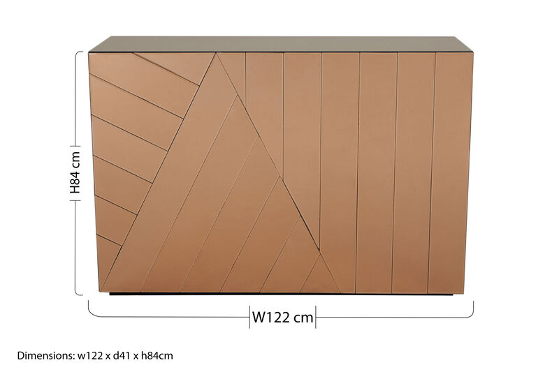 Brown Tinted Mirror Console Table | Roza