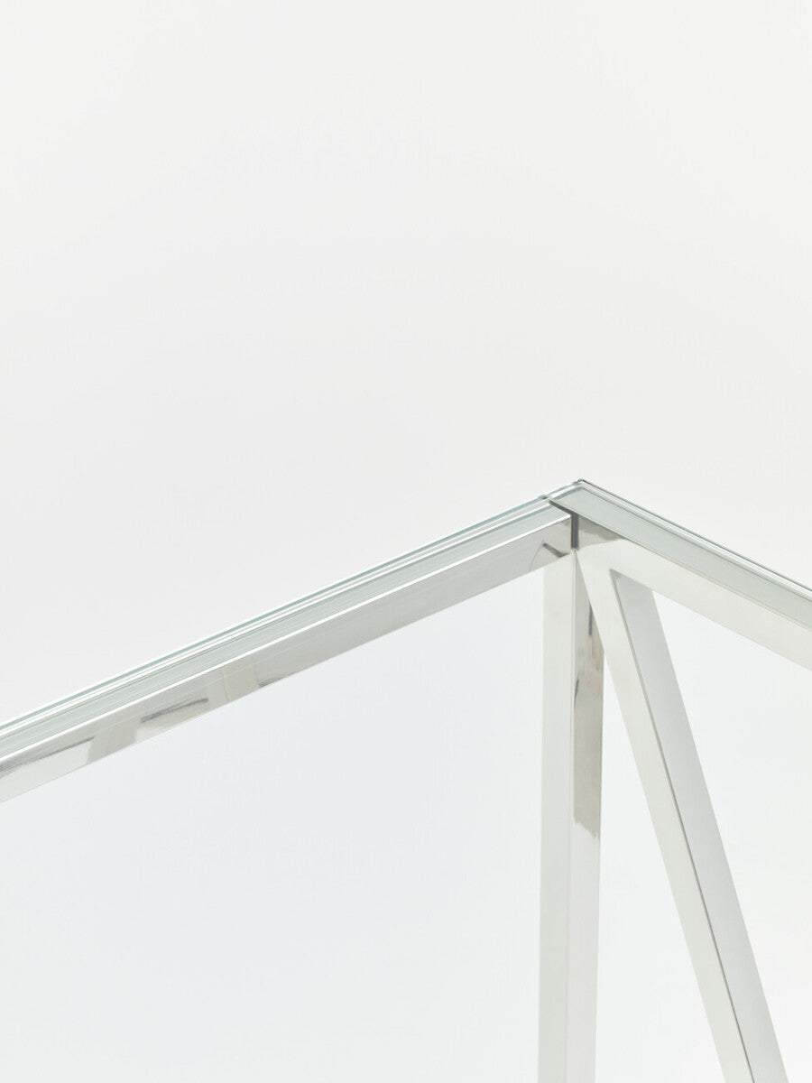 Allure Silver Cross Design Console Table