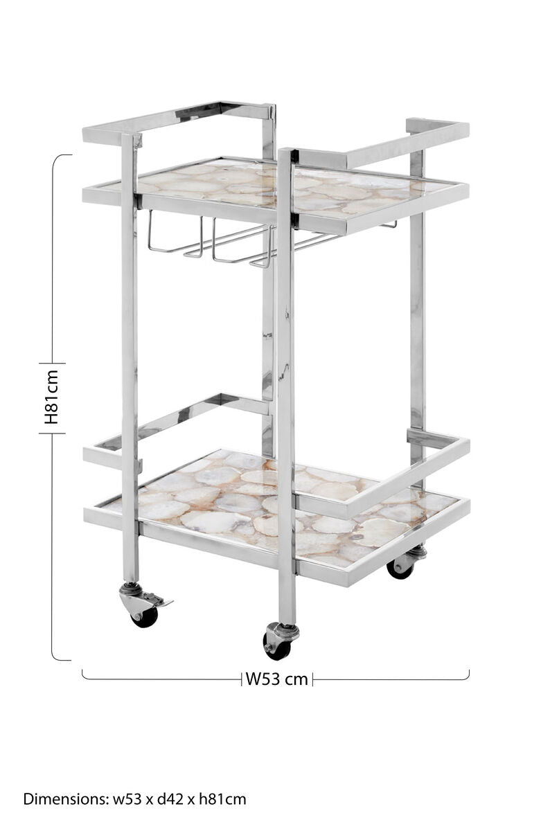 White Agate Drinks Trolley | Vita