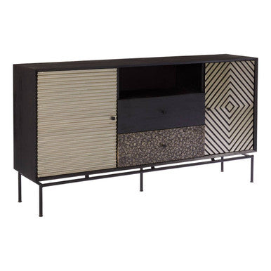 Patterned 2 Door Sideboard with Drawers | Boho