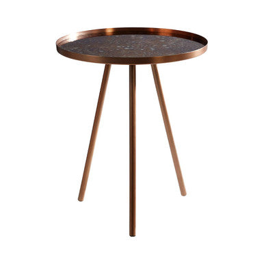 Corra Matte Copper Finish Side Table