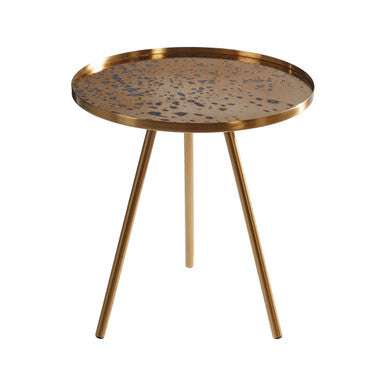 Corra Gold Finish Side Table