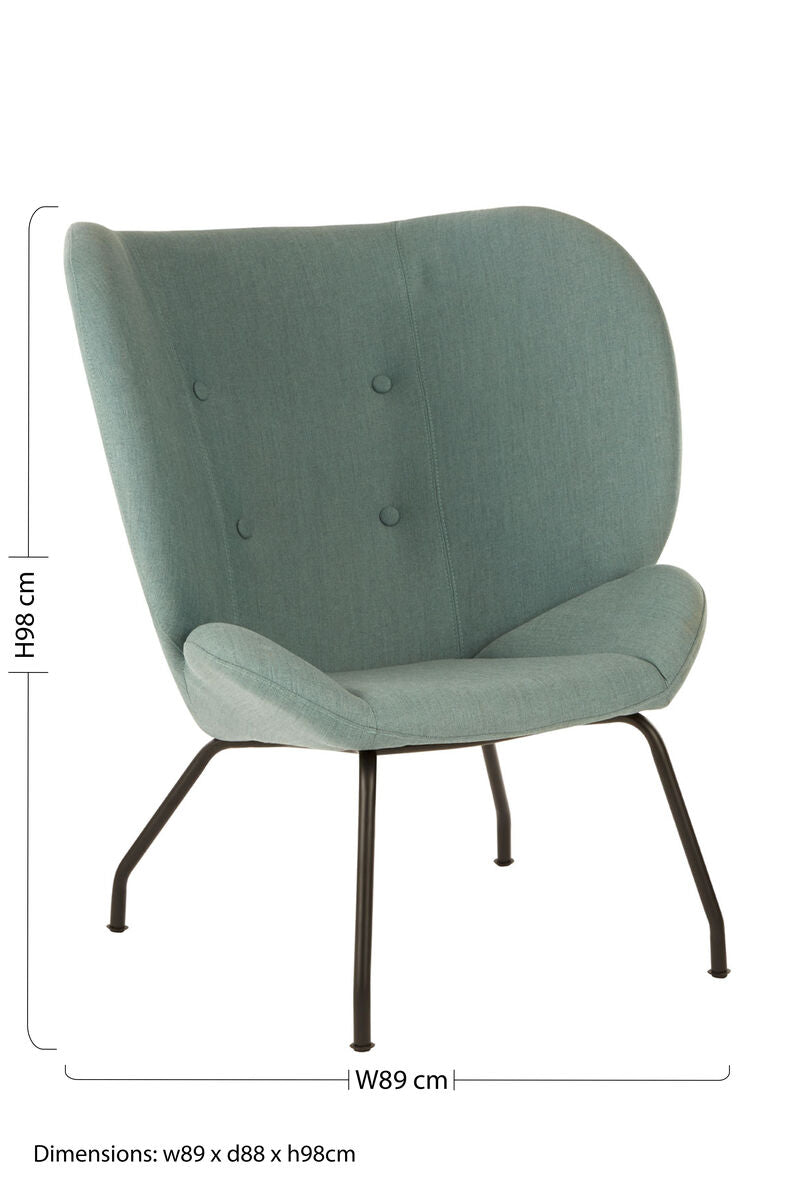 Kolding Green Fabric Accent Chair with Button Tufting