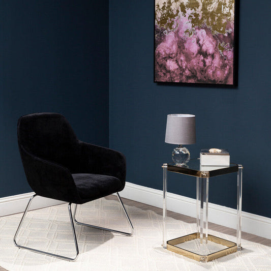 Miley Side Table With Mirrored Top