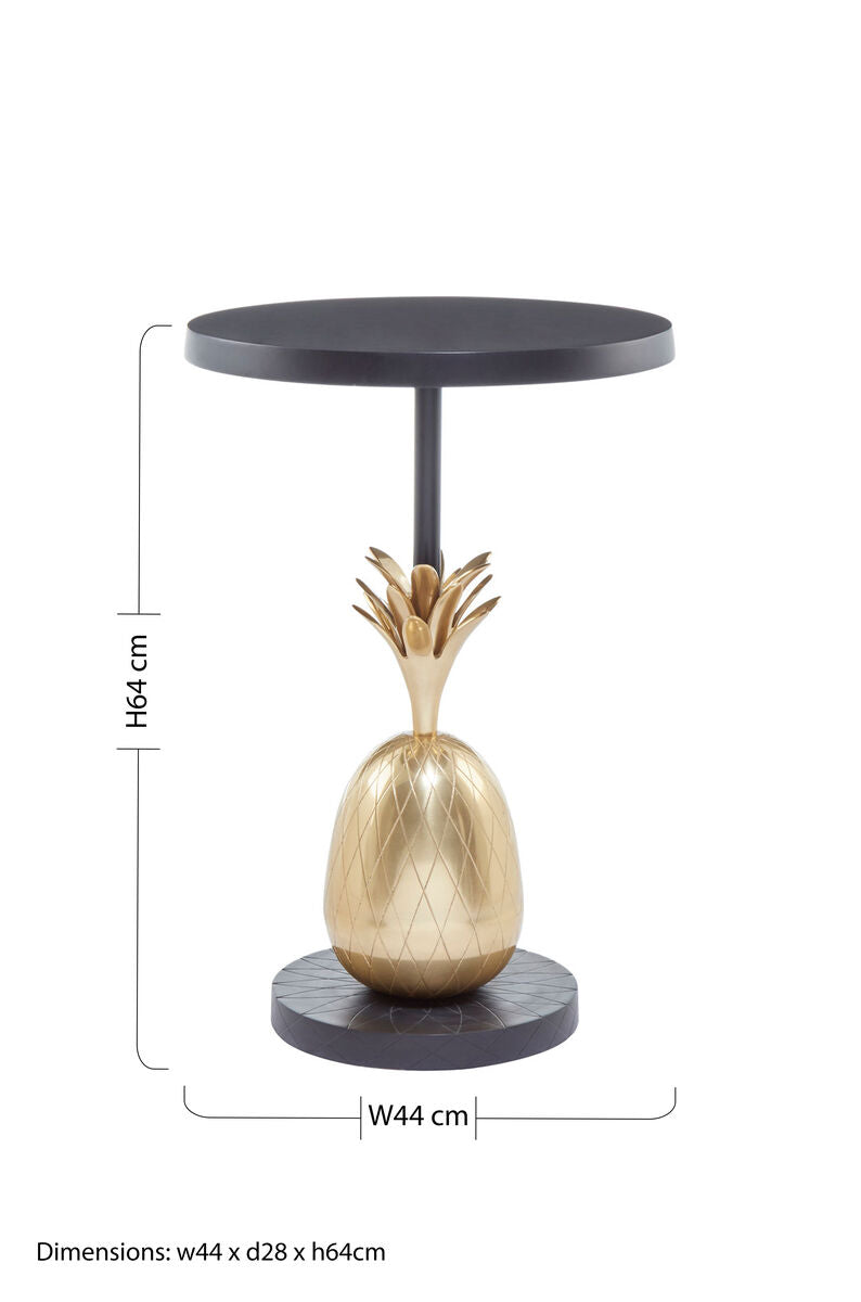 Gold Round Table with Pineapple Design Detailing | Boho