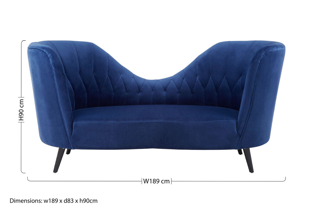 Malena Midnight Velvet Chaise