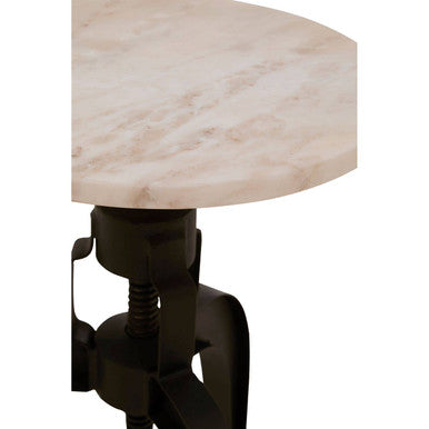 3 Leg Bar Stool with White Marble Top | Vasco