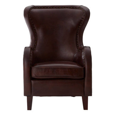 Victor Brown Leather Lounge Chair