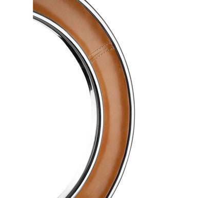 Tan Genuine Leather Wall Mirror | Churchill