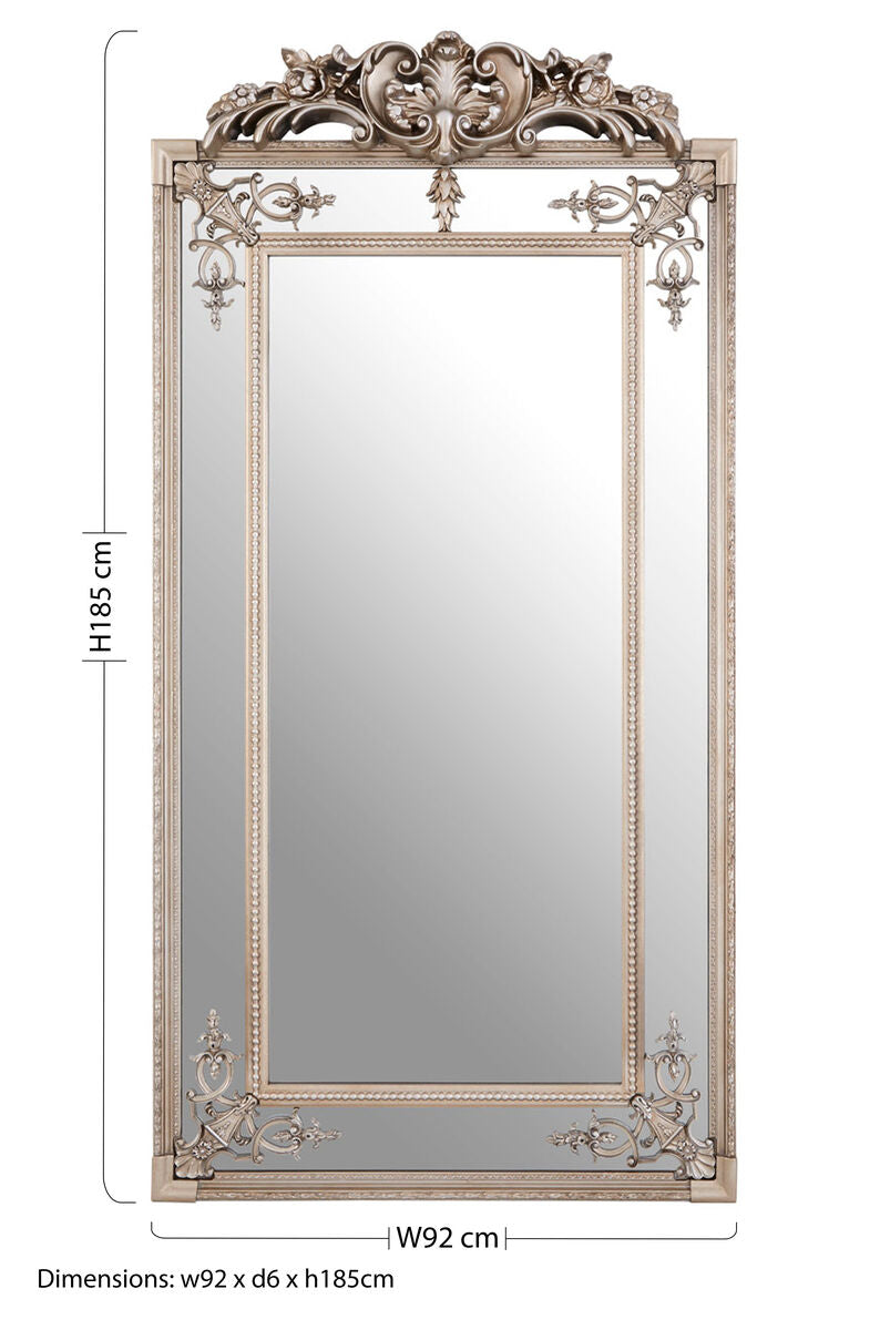 Ornate Wall Mirror with Champagne Finish | Deymonte