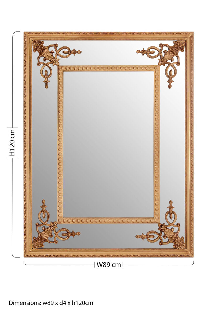 Marseille Gold Motifs Frame Wall Mirror