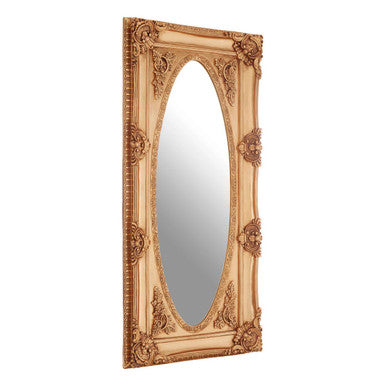 Marseille Gold Finish Oval Border Wall Mirror