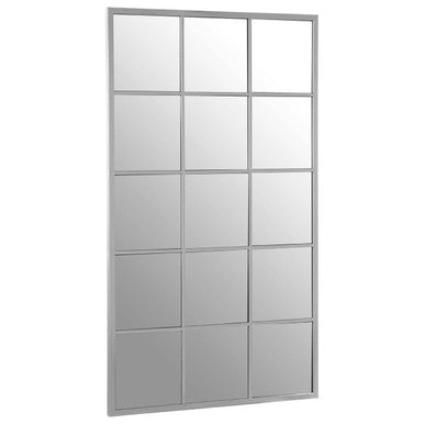 Descartes Large Silver Frame Wall Mirror