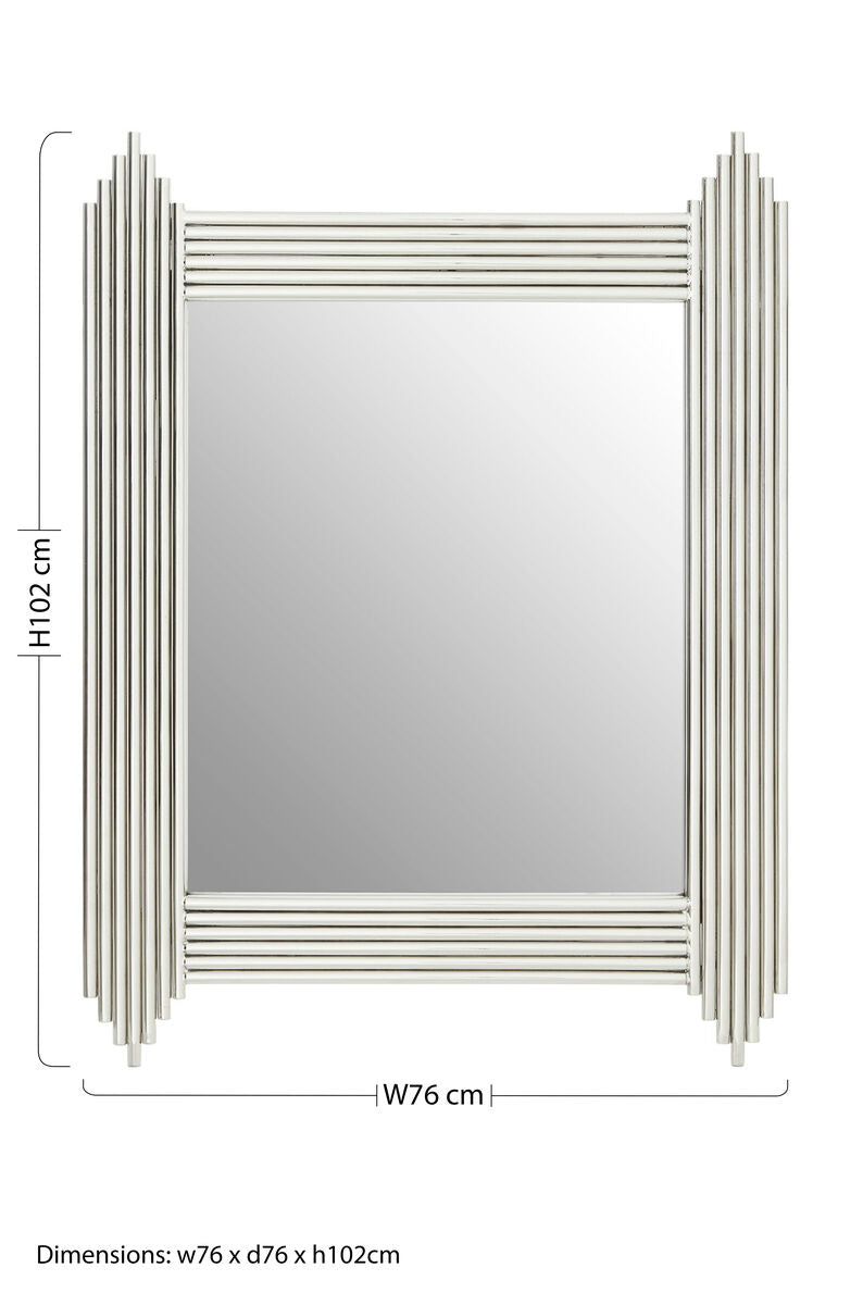 Stainless Steel Frame Wall Mirror | Clarice