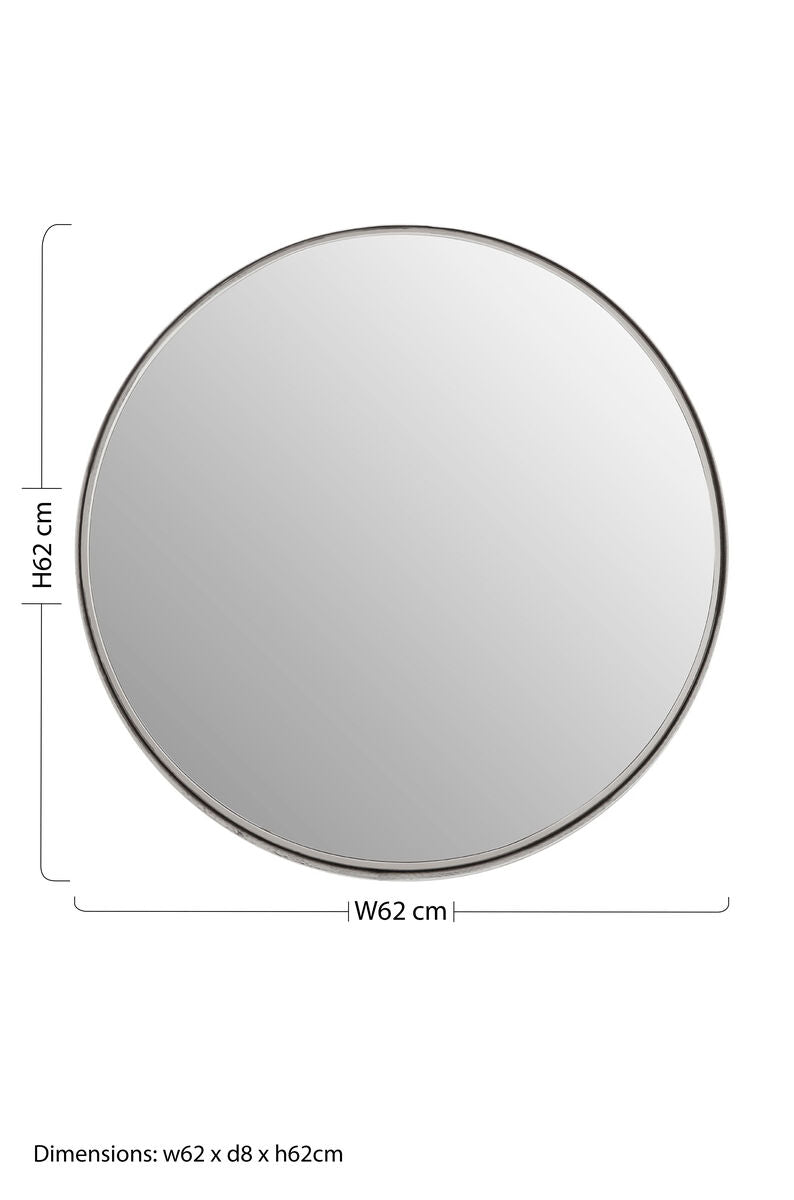 Medium Nickel Finish Wall Mirror | Leonov