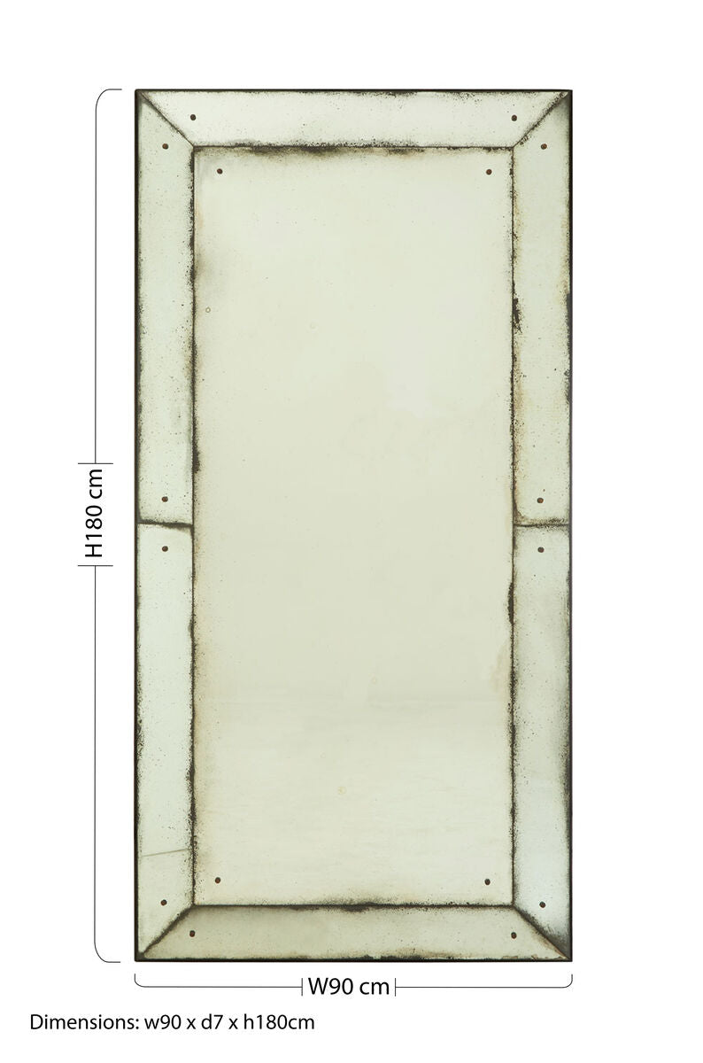 Riza Large Panelled Wall Mirror