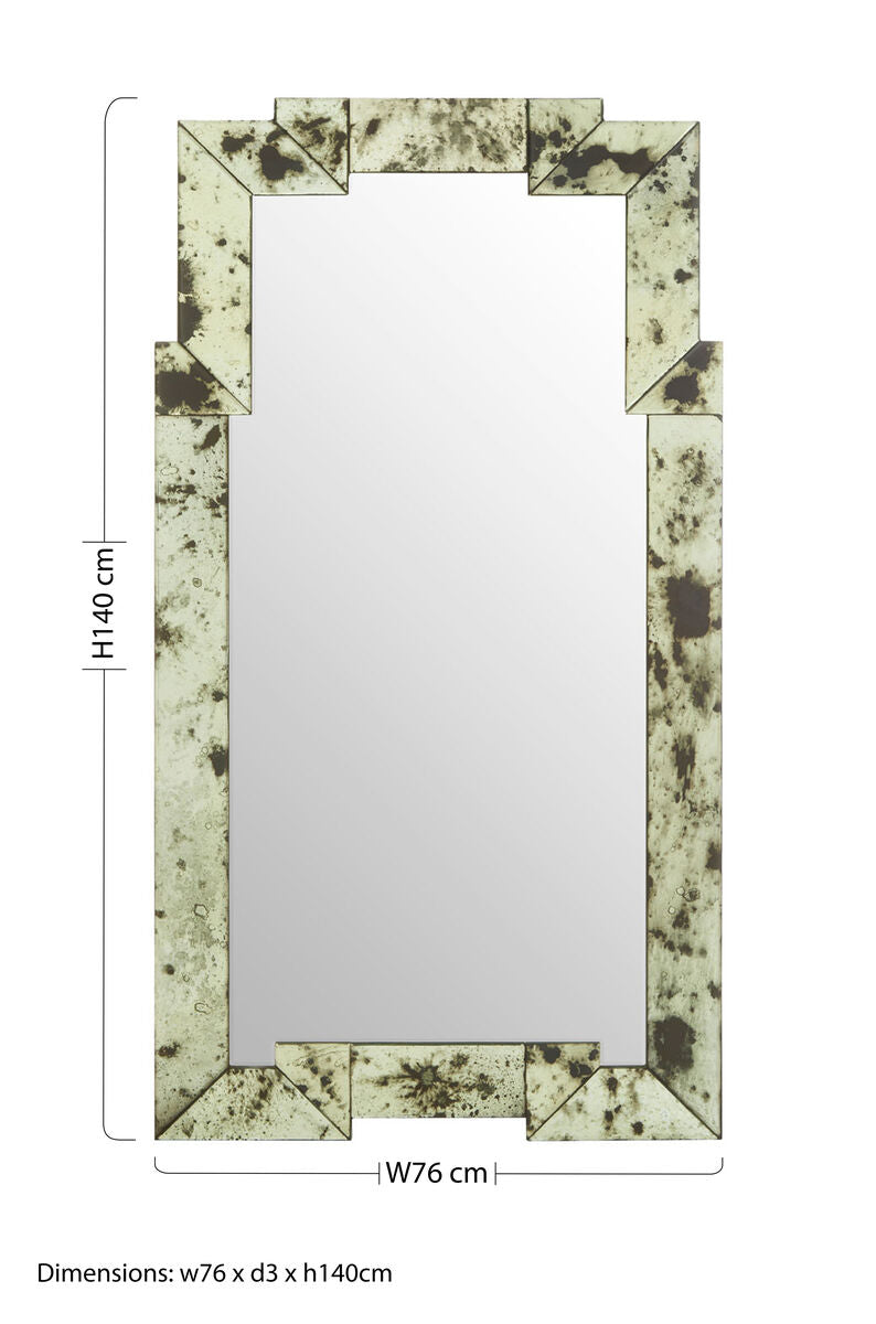 Rectangular and Cut Out Frame Wall Mirror | Riza