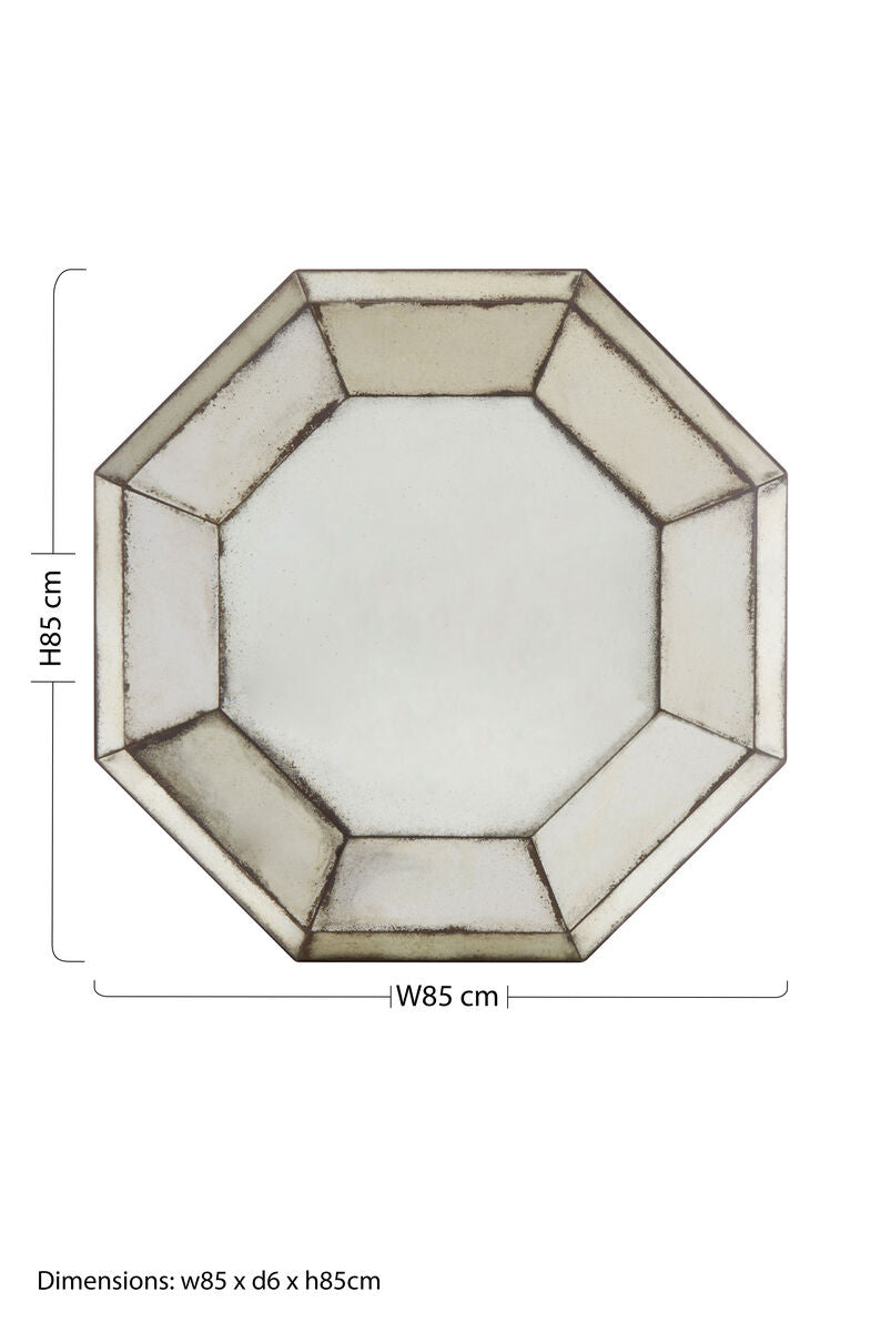 Riza 3D Octagonal Wall Mirror