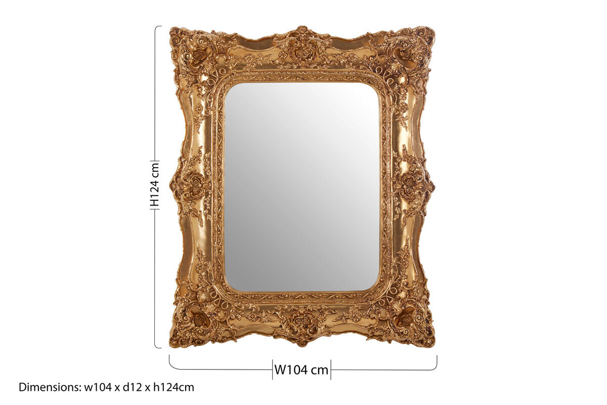 Marseille Gold Bevelled Edge Wall Mirror