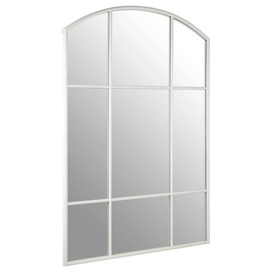 Matt White Window Pane Wall Mirror | Claren