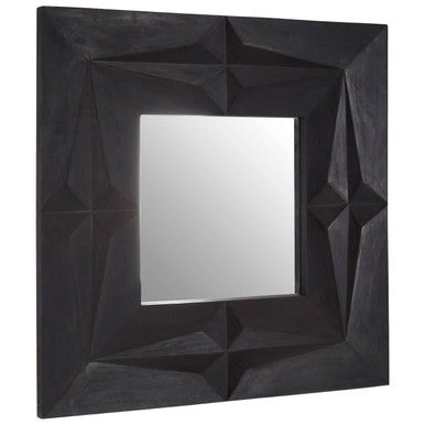 Black Finish Square Wall Mirror | Sabari