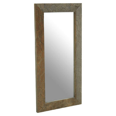 Recycled Elm Wood Wall Mirror | Malay