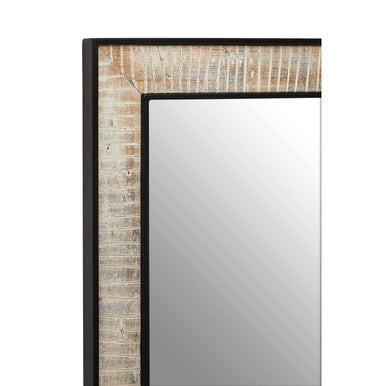 Luxor Recycled Wood Rectangular Wall Mirror