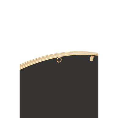Descartes Gold Finish Round Wall Mirror