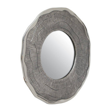 Small Oak Effect Silver Wall Mirror | Silva